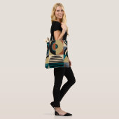 Abstraktes geometrisches Muster. Nahtloser Stil Tasche (Am Model)