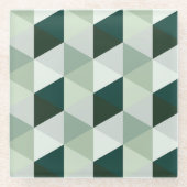 Abstraktes geometrisches Muster - Nr. 01 Glasuntersetzer (Vorderseite)