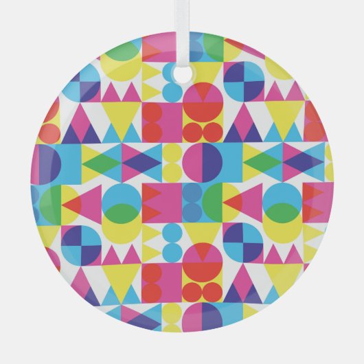 Abstraktes geometrisches Muster. Ornament Aus Glas (Vorderseite)