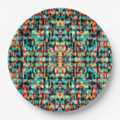 Abstraktes geometrisches Muster Pappteller (Vorderseite)
