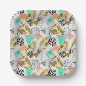 Abstraktes geometrisches Muster Pappteller (Vorderseite)