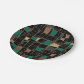 Abstraktes geometrisches Muster Pappteller (Schrägansicht)