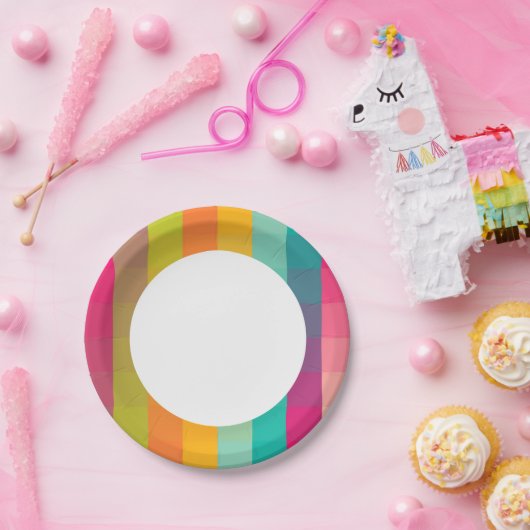 Abstraktes geometrisches Muster Pappteller (Party)