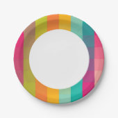 Abstraktes geometrisches Muster Pappteller (Vorderseite)