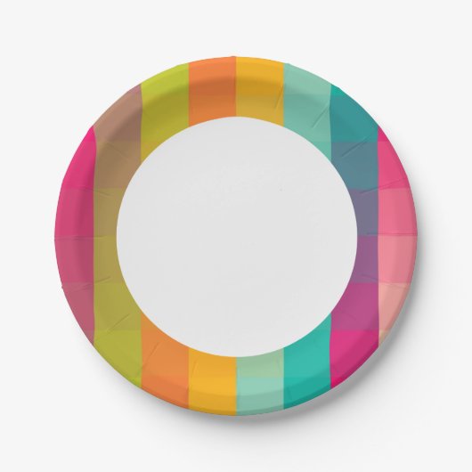 Abstraktes geometrisches Muster Pappteller (Vorderseite)