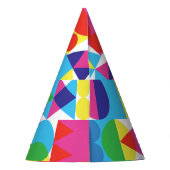 Abstraktes geometrisches Muster. Partyhütchen (Rückseite)