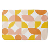 Abstraktes geometrisches Muster Peach Orange Yello Badematte (Vorderseite)
