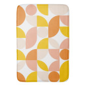 Abstraktes geometrisches Muster Peach Orange Yello Badematte (Vorderseite Vertikal)