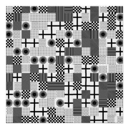 Abstraktes geometrisches Muster  Poster