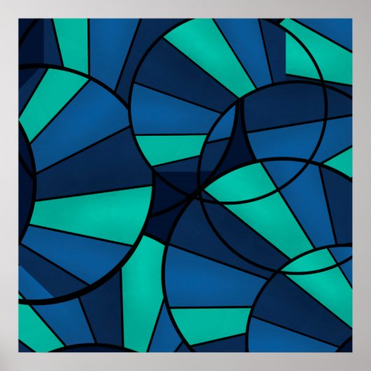 Abstraktes geometrisches Muster Poster (Vorne)