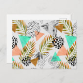 Abstraktes geometrisches Muster Postkarte (Vorne/Hinten)