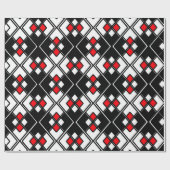 Abstraktes geometrisches Muster - rot, schwarz und Geschenkpapier (Flach)