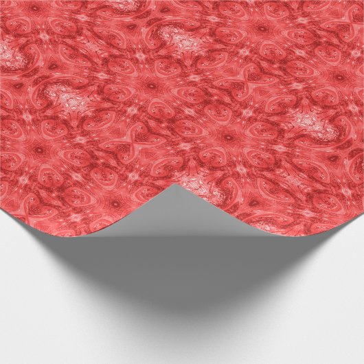 Abstraktes geometrisches Muster, rotes Geschenkpap Geschenkpapier (Ecke)