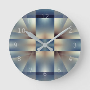 Abstraktes geometrisches Muster Runde Wanduhr