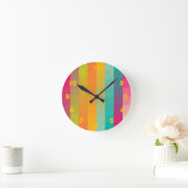 Abstraktes geometrisches Muster Runde Wanduhr (Zuhause)