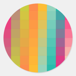 Abstraktes geometrisches Muster Runder Aufkleber