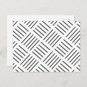 Abstraktes geometrisches Muster - Schwarz/Weiß. Postkarte (Vorne/Hinten)