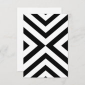 Abstraktes geometrisches Muster - Schwarz/Weiß. RSVP Karte (Vorne/Hinten)