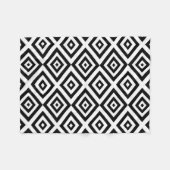 Abstraktes geometrisches Muster - Schwarzweiss. Fleecedecke (Vorderseite (Horizontal))