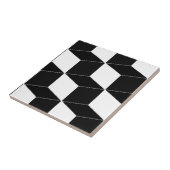 Abstraktes geometrisches Muster - Schwarzweiss. Fliese (Seite)