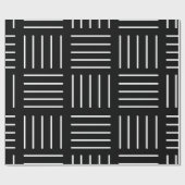 Abstraktes geometrisches Muster - Schwarzweiss. Geschenkpapier (Flach)