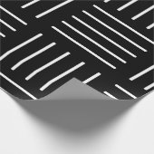 Abstraktes geometrisches Muster - Schwarzweiss. Geschenkpapier (Ecke)
