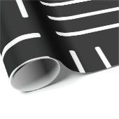 Abstraktes geometrisches Muster - Schwarzweiss. Geschenkpapier (Rolleneckpunkt)