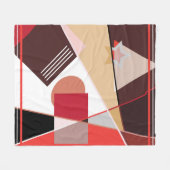 Abstraktes geometrisches Muster, Seidenschal desi Fleecedecke (Vorderseite (Horizontal))