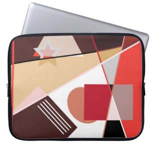 Abstraktes geometrisches Muster, Seidenschal desi Laptopschutzhülle