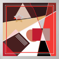 Abstraktes geometrisches Muster, Seidenschal desi