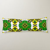 Abstraktes geometrisches Muster Seitenschläferkissen (Rückseite)