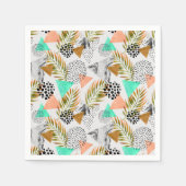 Abstraktes geometrisches Muster Serviette (Vorderseite)