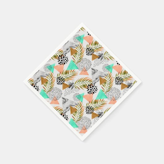 Abstraktes geometrisches Muster Serviette (Ecke)