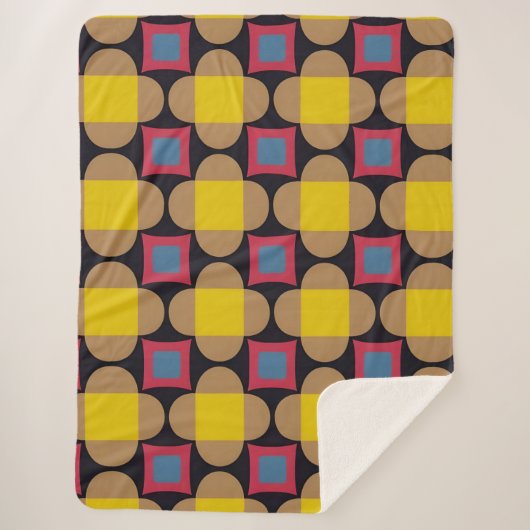 Abstraktes geometrisches Muster Sherpadecke (Vorderseite)