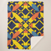 Abstraktes geometrisches Muster Sherpadecke (Vorderseite)