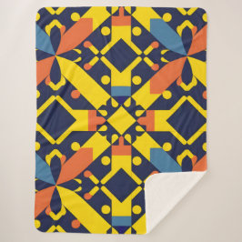 Abstraktes geometrisches Muster Sherpadecke