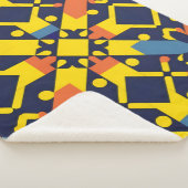 Abstraktes geometrisches Muster Sherpadecke (3/4)