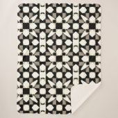 Abstraktes geometrisches Muster Sherpadecke (Vorderseite)