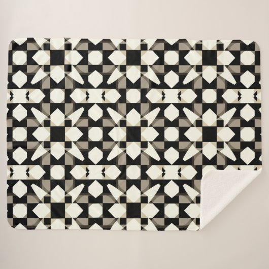 Abstraktes geometrisches Muster Sherpadecke (Vorderseite (Horizontal))