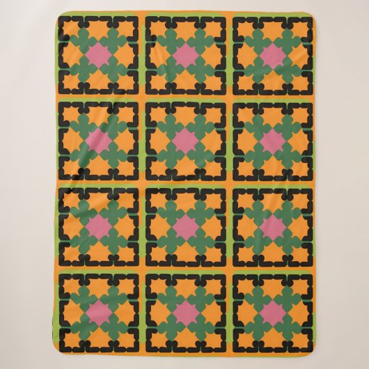 Abstraktes geometrisches Muster Sherpadecke (Vorderseite)