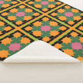Abstraktes geometrisches Muster Sherpadecke (3/4)