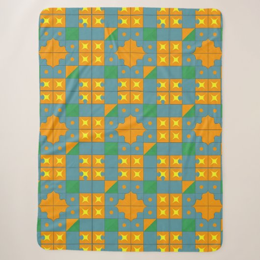 Abstraktes geometrisches Muster Sherpadecke (Vorderseite)
