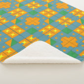 Abstraktes geometrisches Muster Sherpadecke (3/4)