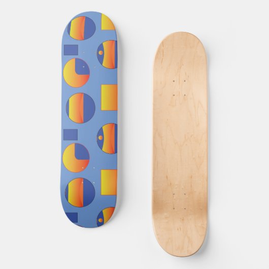 Abstraktes geometrisches Muster Skateboard (Vorderseite)