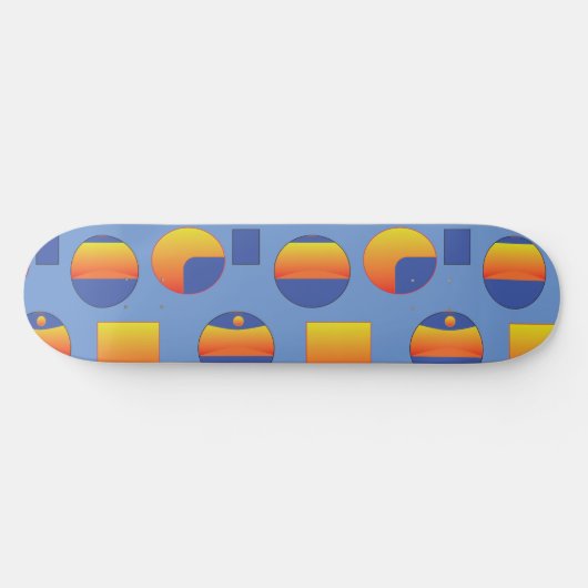 Abstraktes geometrisches Muster Skateboard (Horizontal)