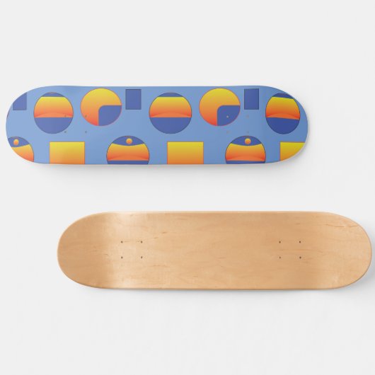 Abstraktes geometrisches Muster Skateboard (Horizontal)