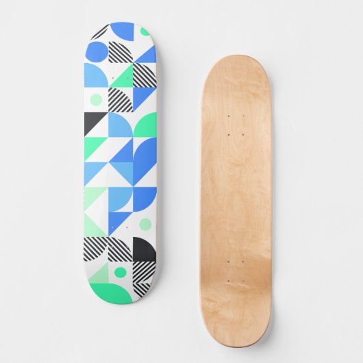 Abstraktes geometrisches Muster Skateboard (Vorderseite)
