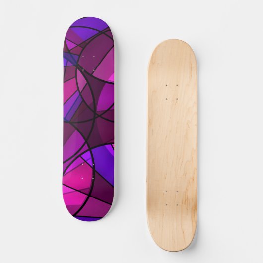 Abstraktes geometrisches Muster Skateboard (Vorderseite)