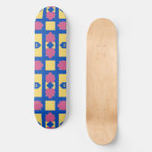 Abstraktes geometrisches Muster Skateboard (Vorderseite)