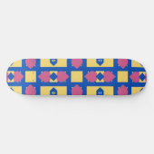 Abstraktes geometrisches Muster Skateboard (Horizontal)